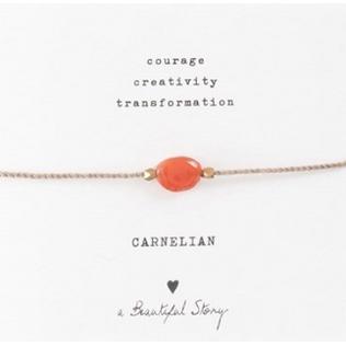 Overview image: A Beautiful Story gemstone card carnelian