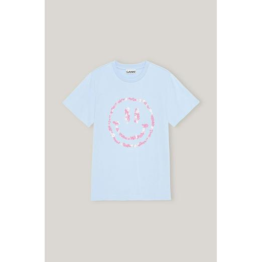 Overview second image: Ganni t-shirt flower smiley print