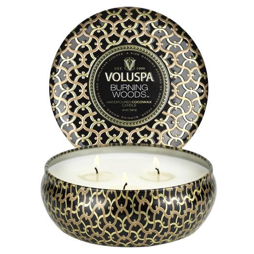 Overview image: Voluspa 3 wick tin candle