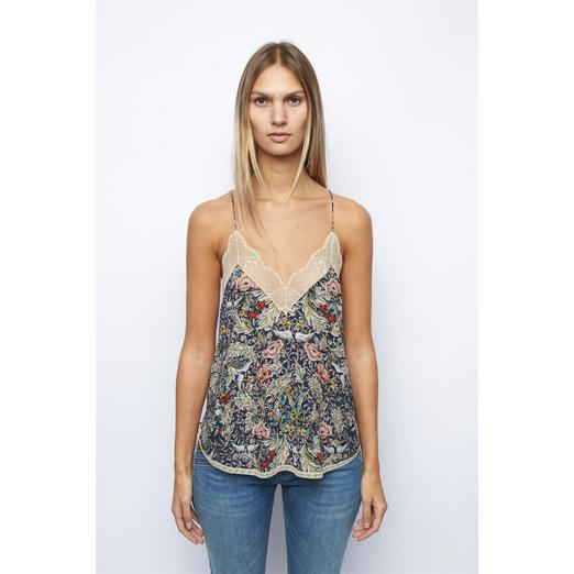 Overview image: Zadig&Voltaire top christy soft british flowe