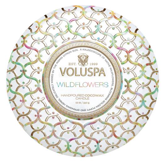 Overview second image: Voluspa 3 wick tin candle